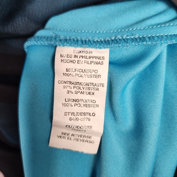 Vintage Y2K 90s Dress City Triangles S Teal Black Asymmetric Whimsigoth Fairy - Picture 6 of 11